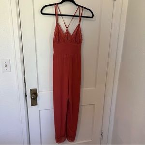 Victorias Secret Orange Pajama Jumpsuit xs